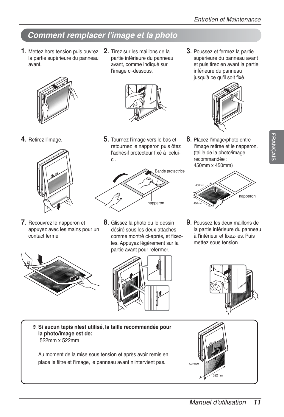 Comment remplacer l'image et la photo | LG ARNU09GSFE2 User Manual | Page 53 / 239