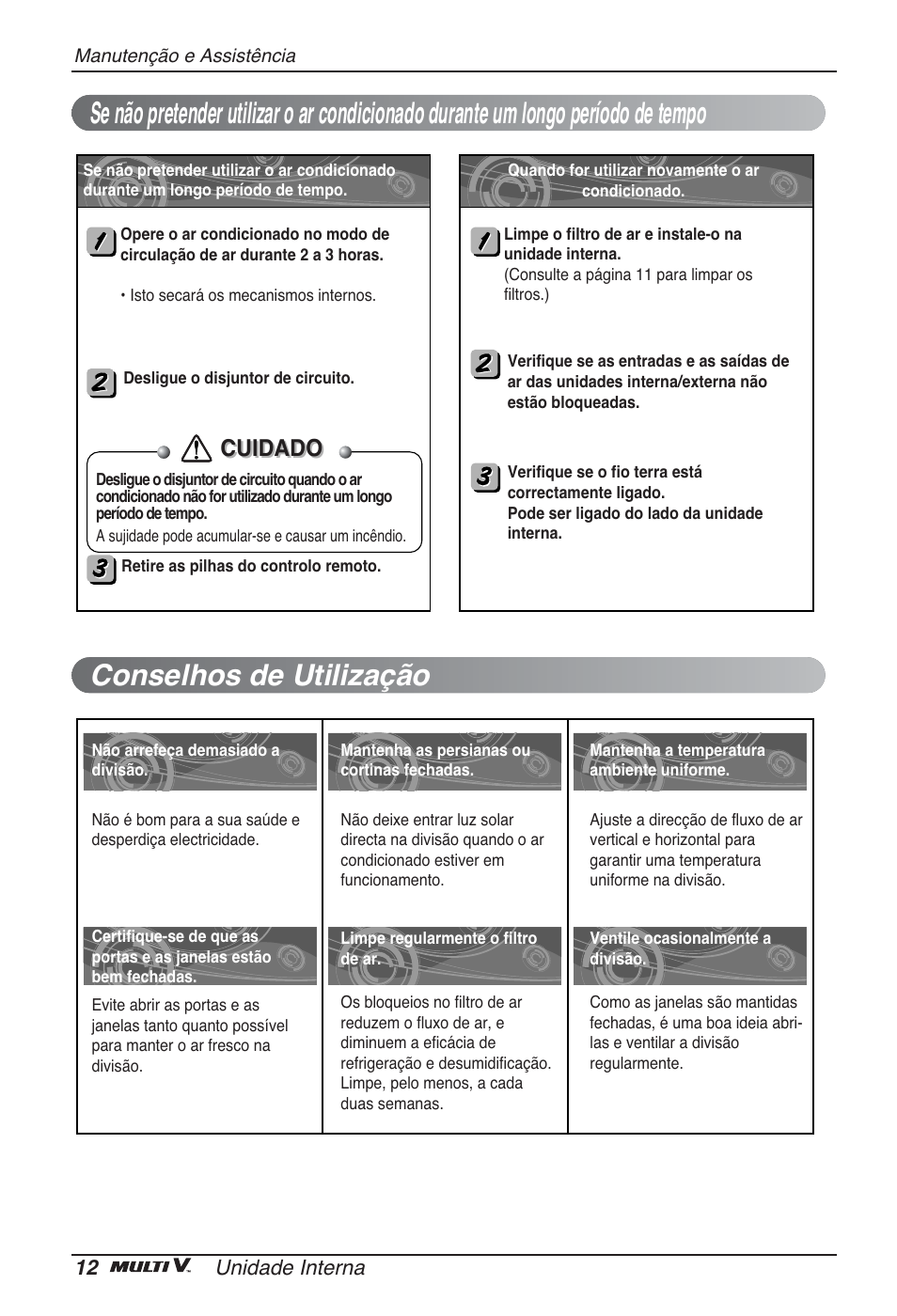 Cuidado | LG ARNU09GSFE2 User Manual | Page 96 / 239