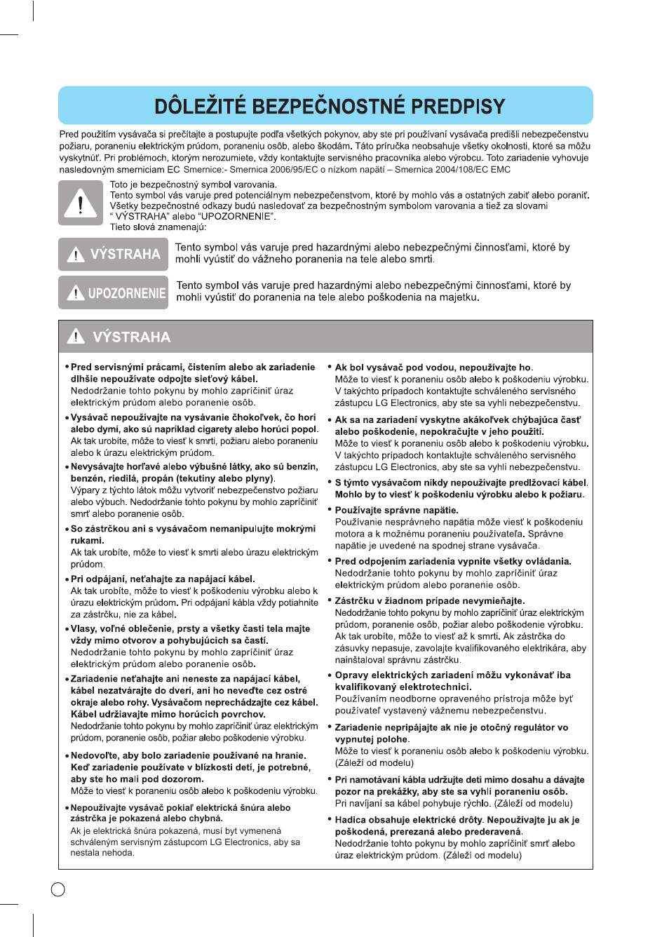 LG VC4916NNTQ User Manual | Page 9 / 31