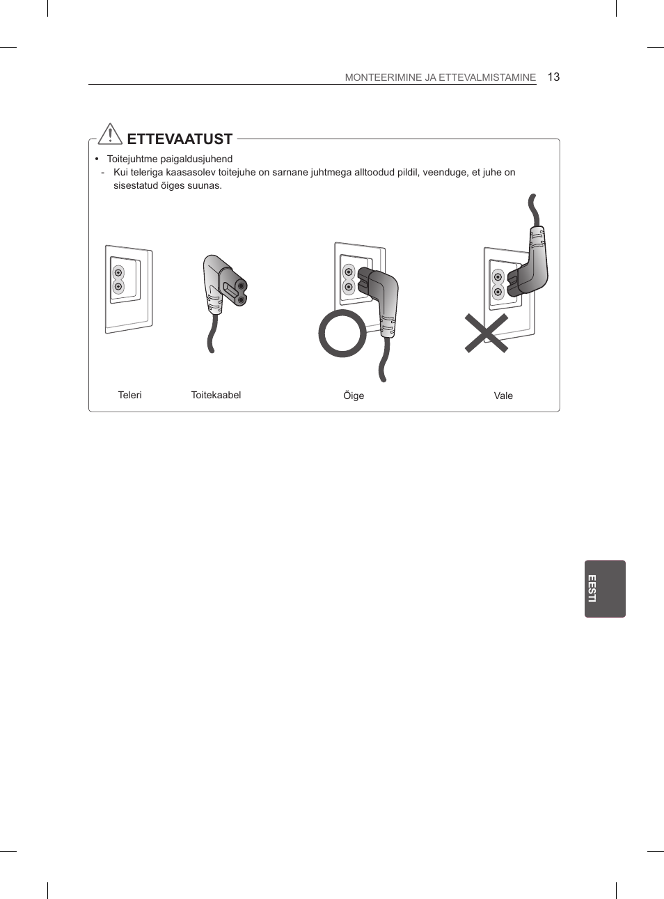 Ettevaatust | LG 42LS3400 User Manual | Page 175 / 397