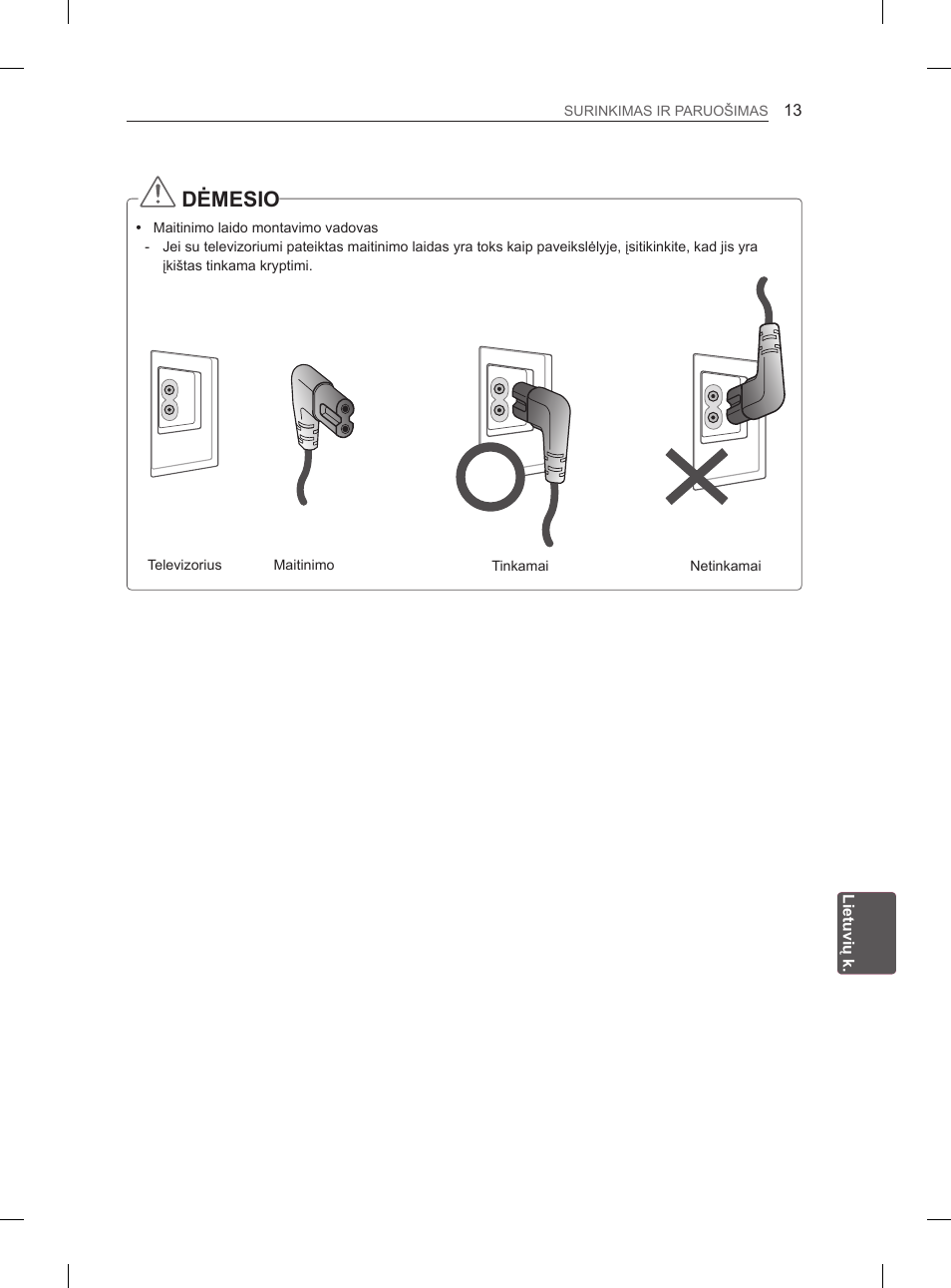 Dėmesio | LG 42LS3400 User Manual | Page 197 / 397