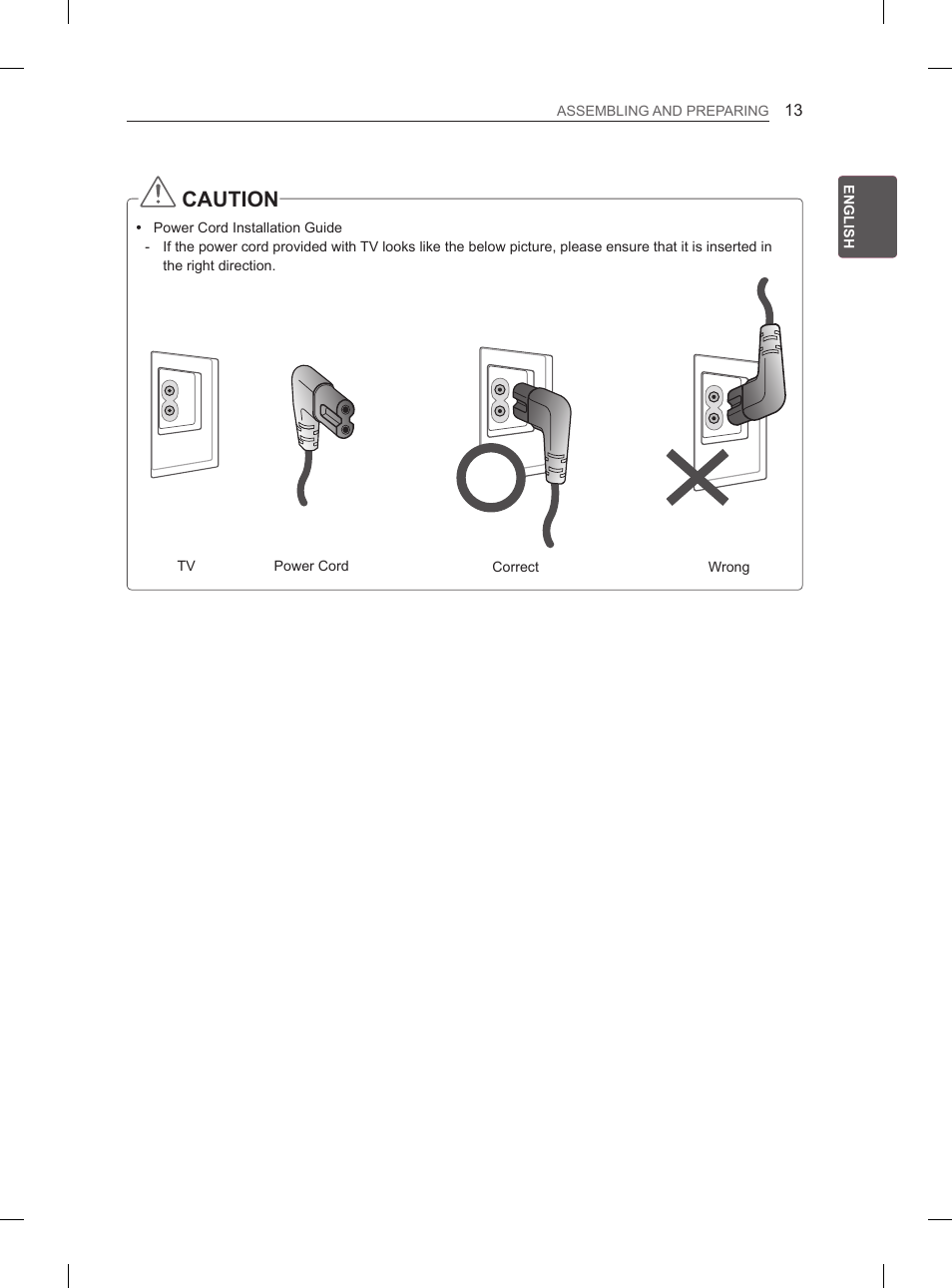 Caution | LG 42LS3400 User Manual | Page 21 / 397