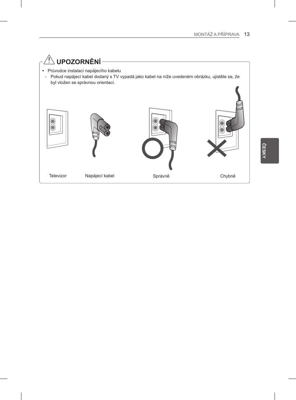 Upozornění | LG 42LS3400 User Manual | Page 87 / 397