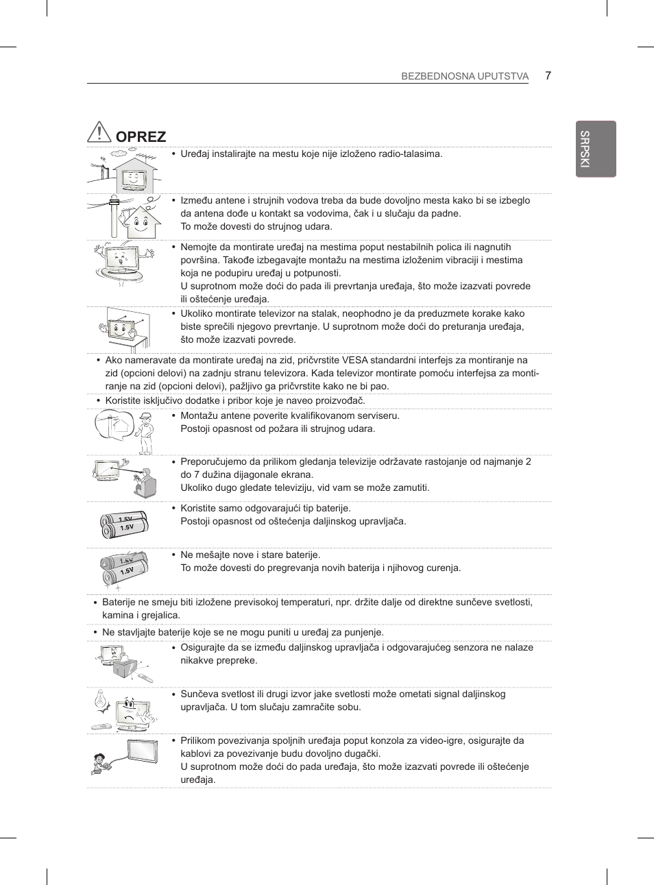 Oprez | LG 29LN460R User Manual | Page 234 / 415