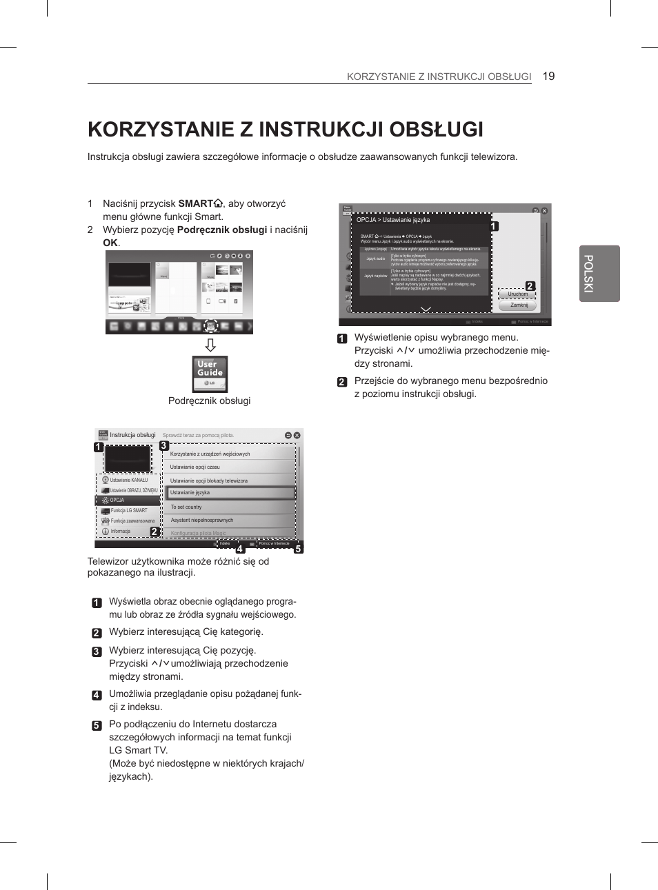 Korzystanie z instrukcji obsługi, Polski | LG 29LN460R User Manual | Page 70 / 415
