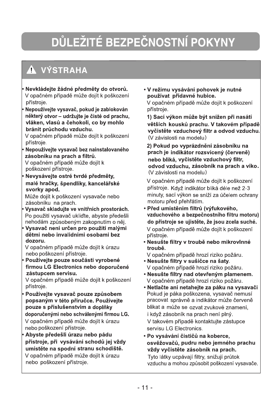 LG VB2716NRTQ User Manual | Page 12 / 37
