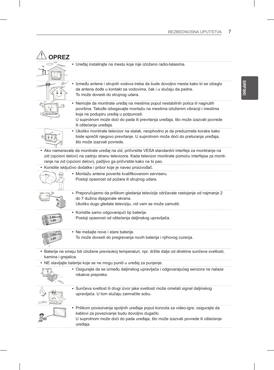 Oprez | LG 65LA970V User Manual | Page 376 / 559