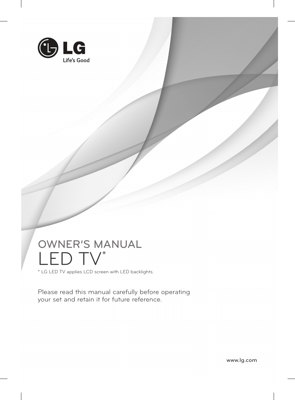 Led tv, Owner’s manual | LG 65LA970V User Manual | Page 70 / 559