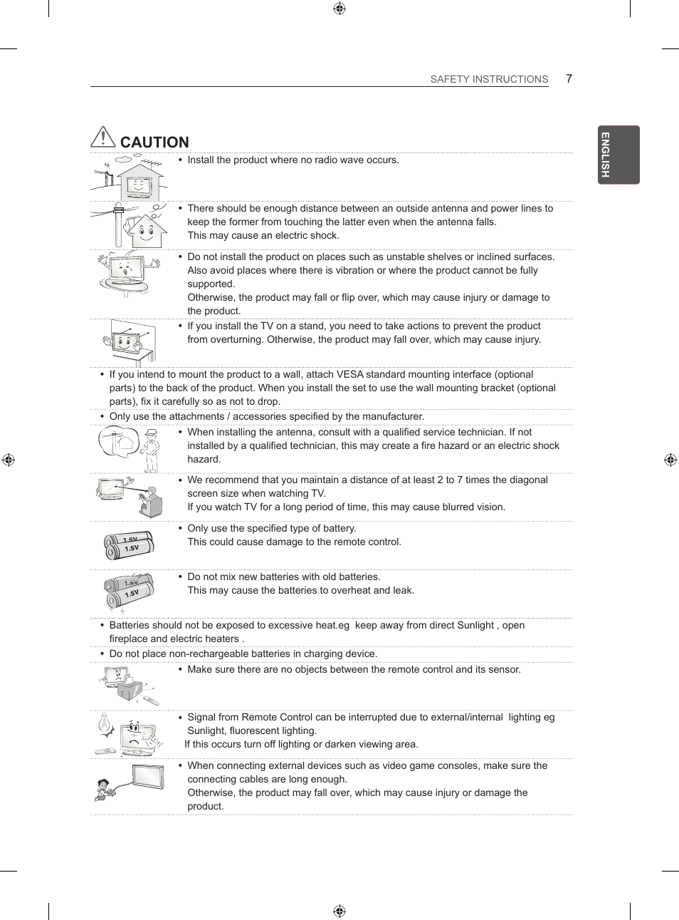 Caution | LG 39LN575S User Manual | Page 16 / 555