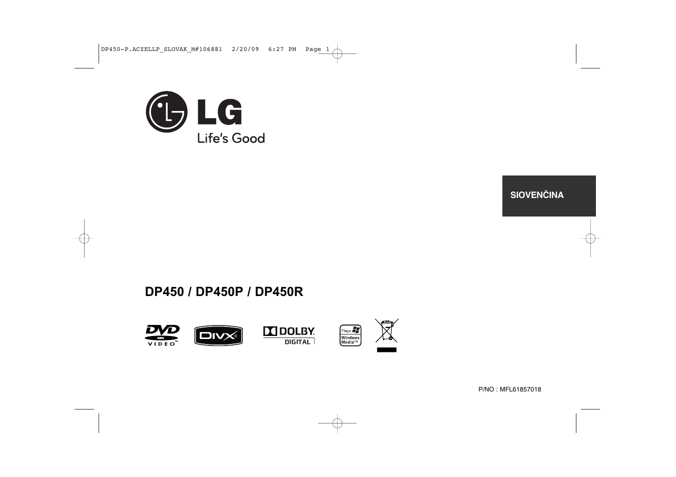 LG DP450P User Manual | Page 29 / 70