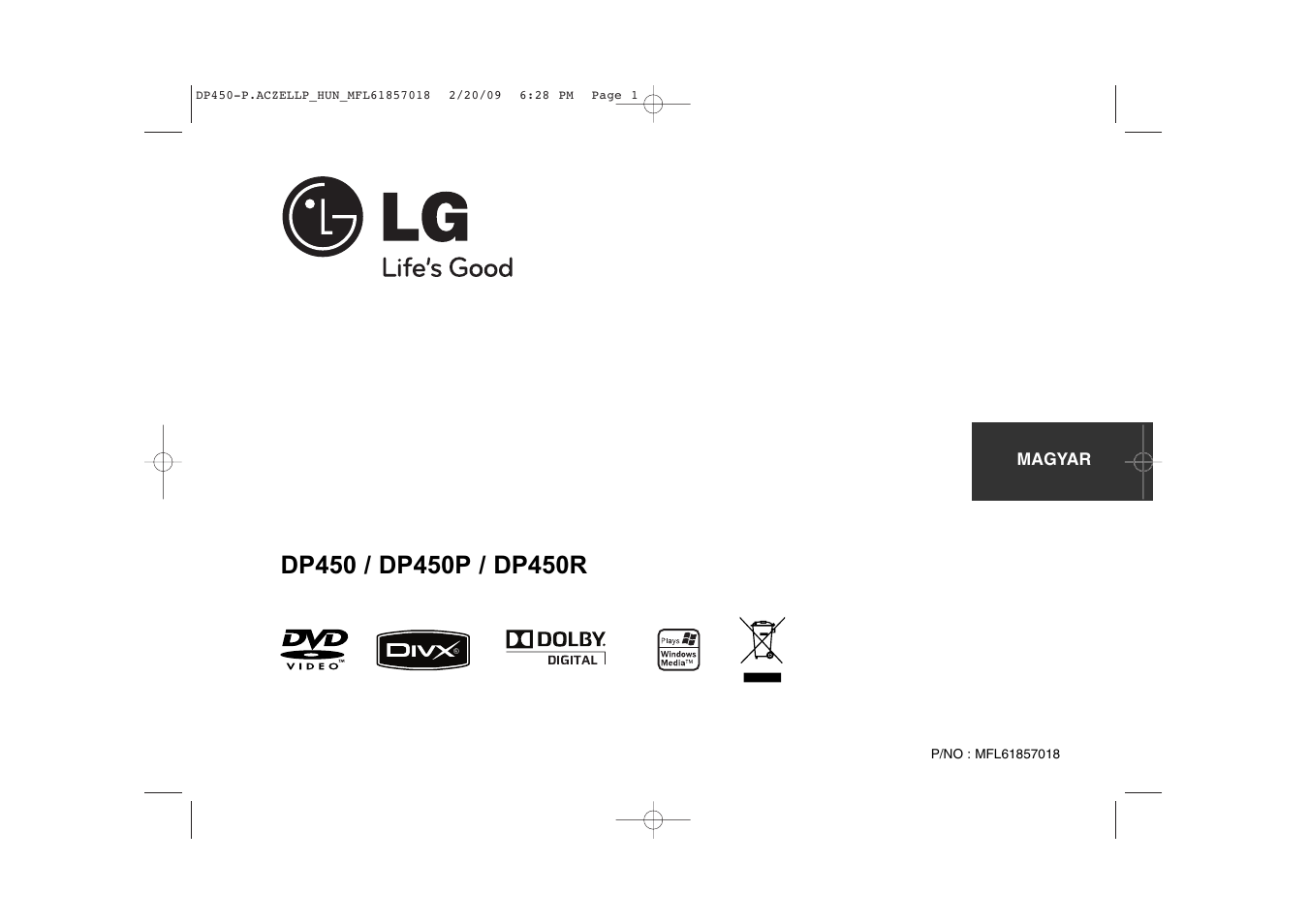 LG DP450P User Manual | Page 43 / 70
