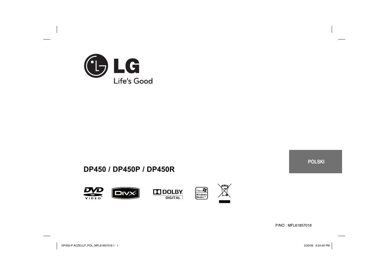 LG DP450P User Manual | Page 57 / 70