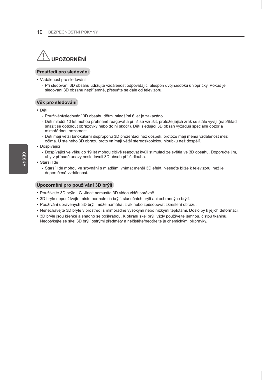 Upozornění | LG 47LB561V User Manual | Page 118 / 480