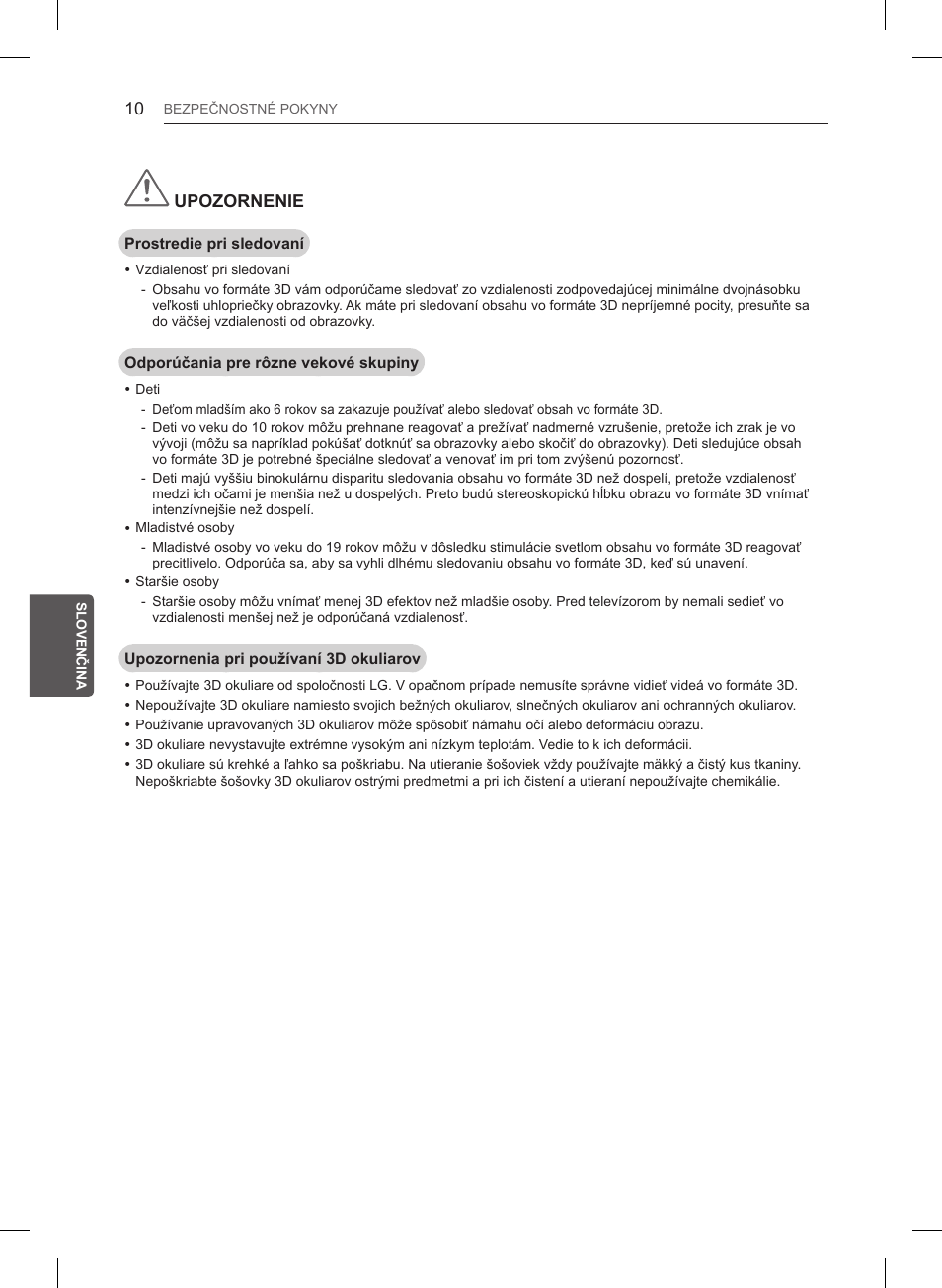 Upozornenie | LG 47LB561V User Manual | Page 146 / 480