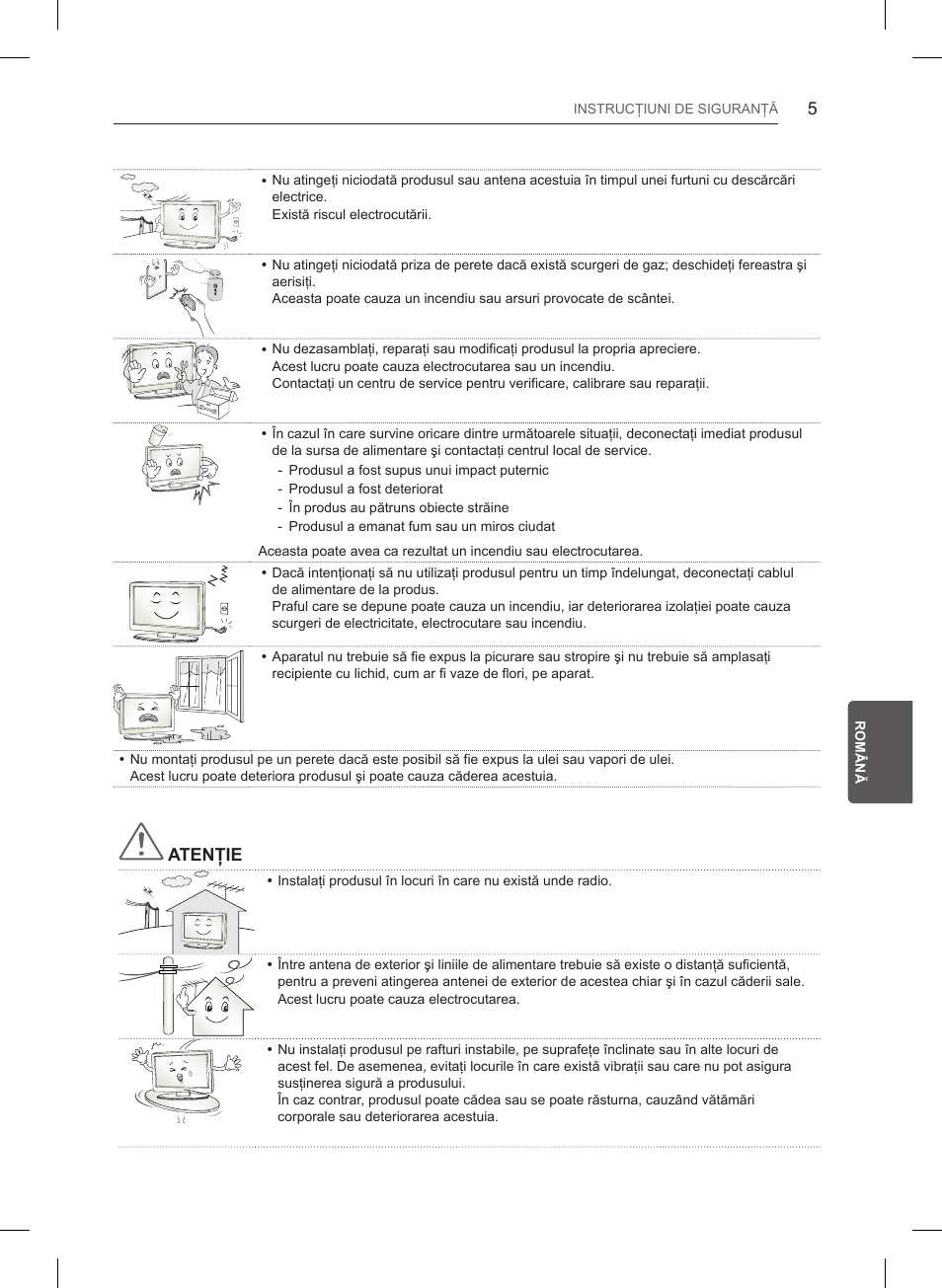 Atenţie | LG 47LB561V User Manual | Page 169 / 480