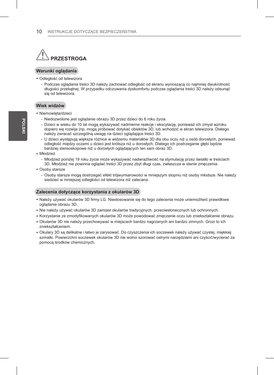 Przestroga | LG 47LB561V User Manual | Page 90 / 480