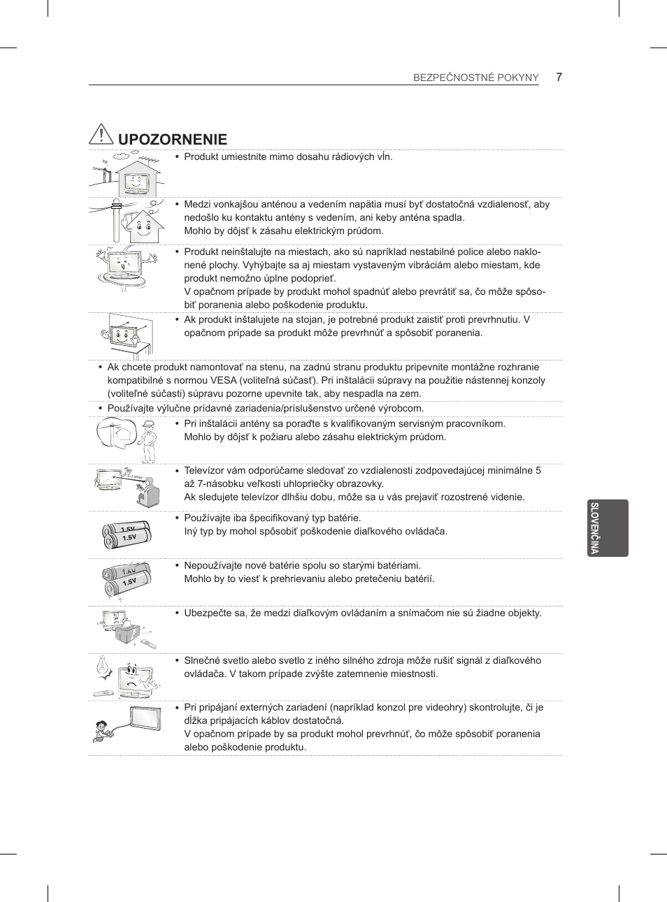 Upozornenie | LG 50PM680S User Manual | Page 170 / 243