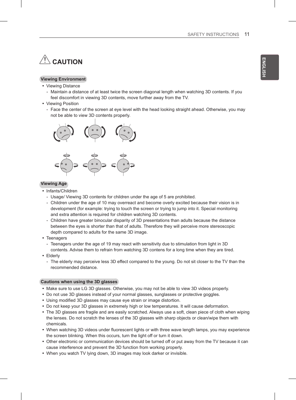 Caution | LG 50PM680S User Manual | Page 18 / 243