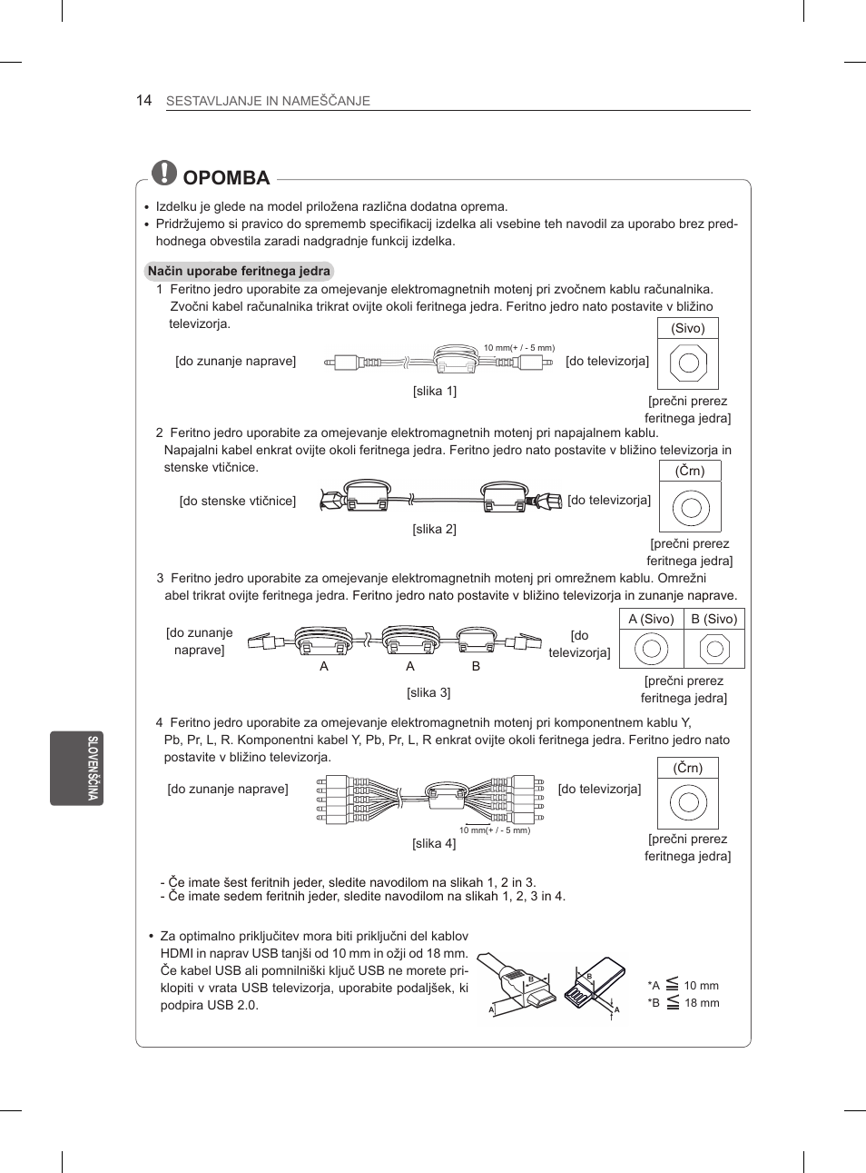 Opomba | LG 50PM680S User Manual | Page 203 / 243