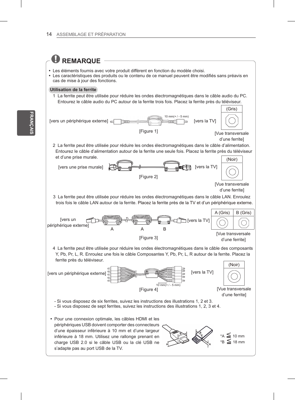 Remarque | LG 50PM680S User Manual | Page 73 / 243