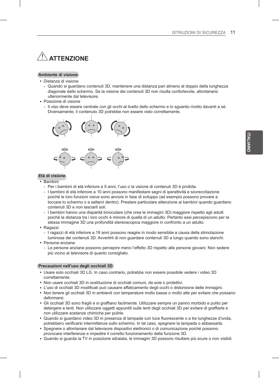 Attenzione | LG 50PM680S User Manual | Page 96 / 243