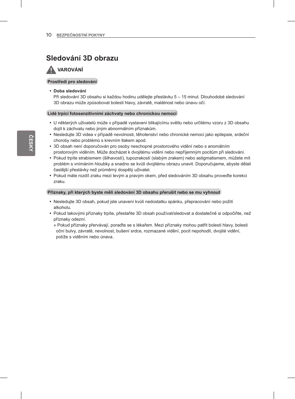 Sledování 3d obrazu | LG 47LM960V User Manual | Page 100 / 488