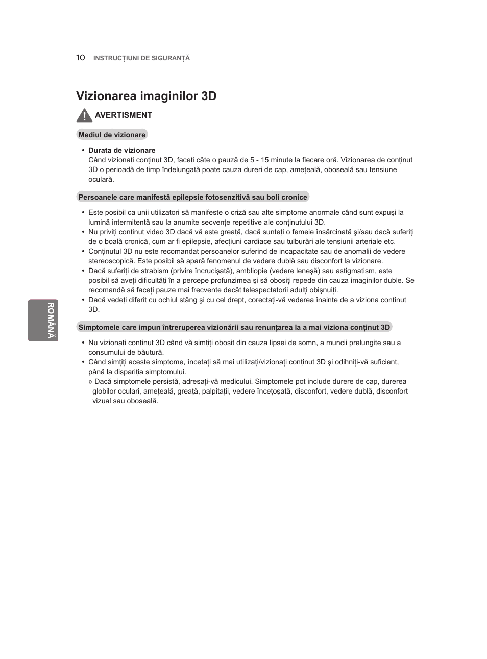 Vizionarea imaginilor 3d | LG 47LM960V User Manual | Page 152 / 488