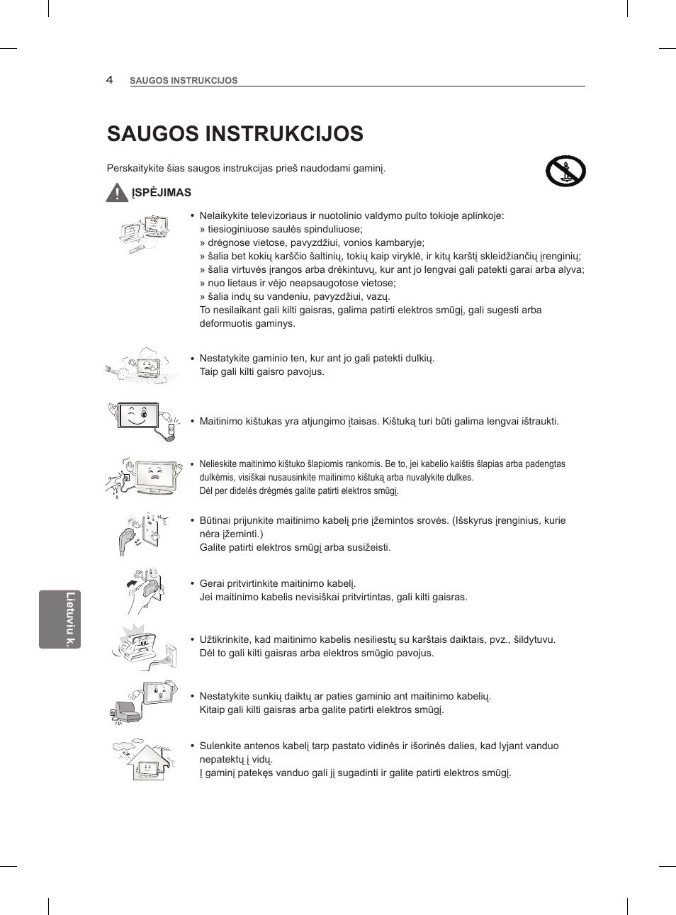 Saugos instrukcijos | LG 47LM960V User Manual | Page 224 / 488
