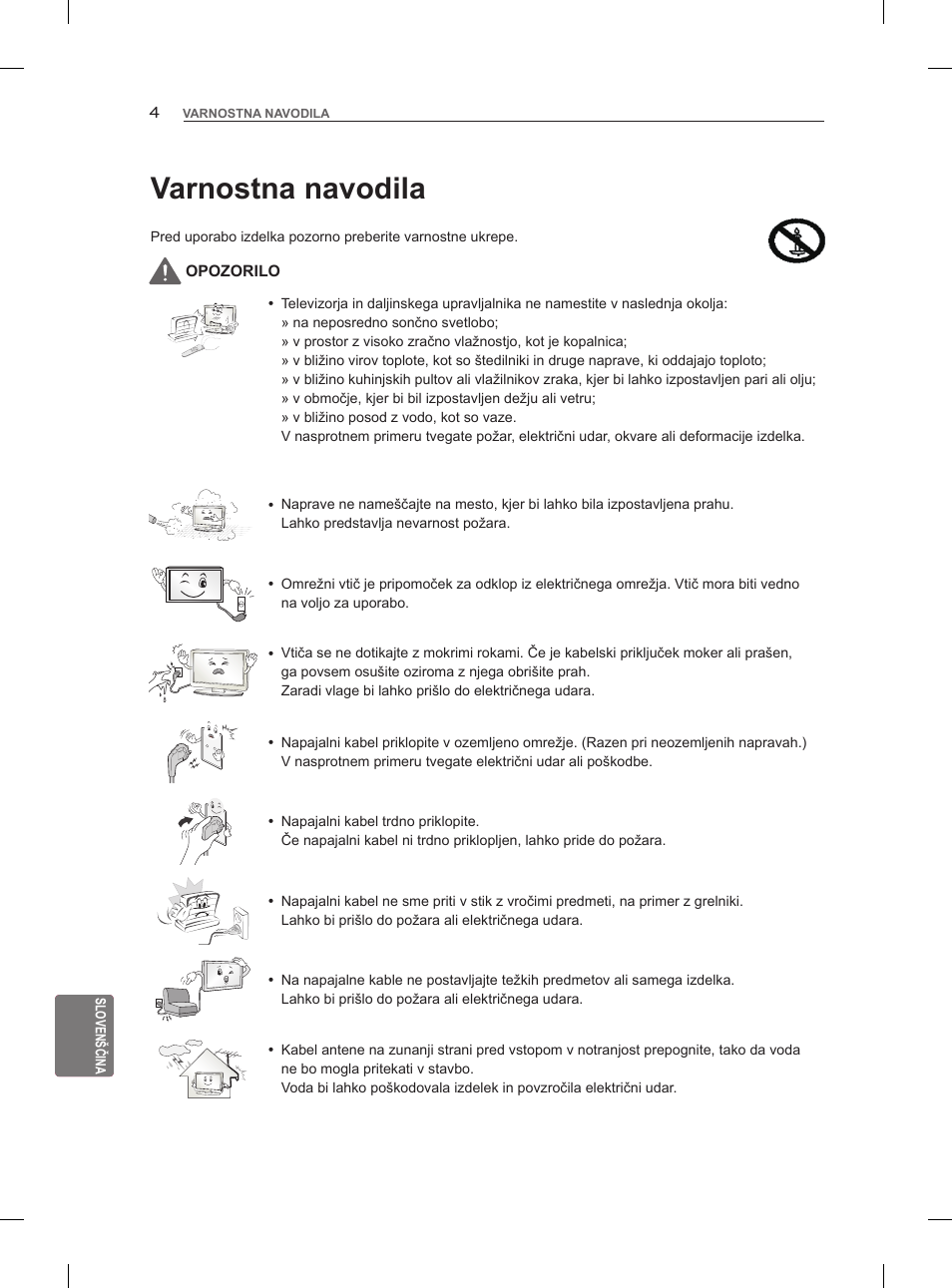 Varnostna navodila | LG 47LM960V User Manual | Page 276 / 488