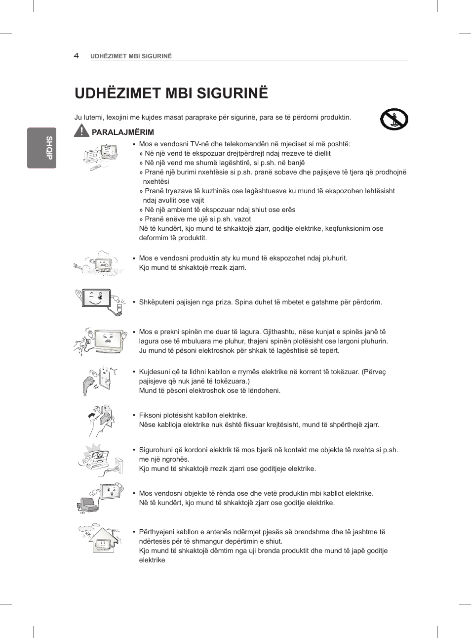 Udhëzimet mbi sigurinë | LG 47LM960V User Manual | Page 354 / 488