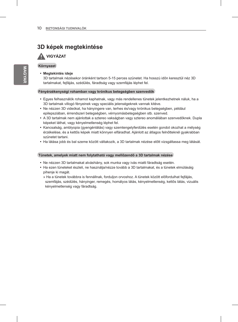 3d képek megtekintése | LG 47LM960V User Manual | Page 48 / 488
