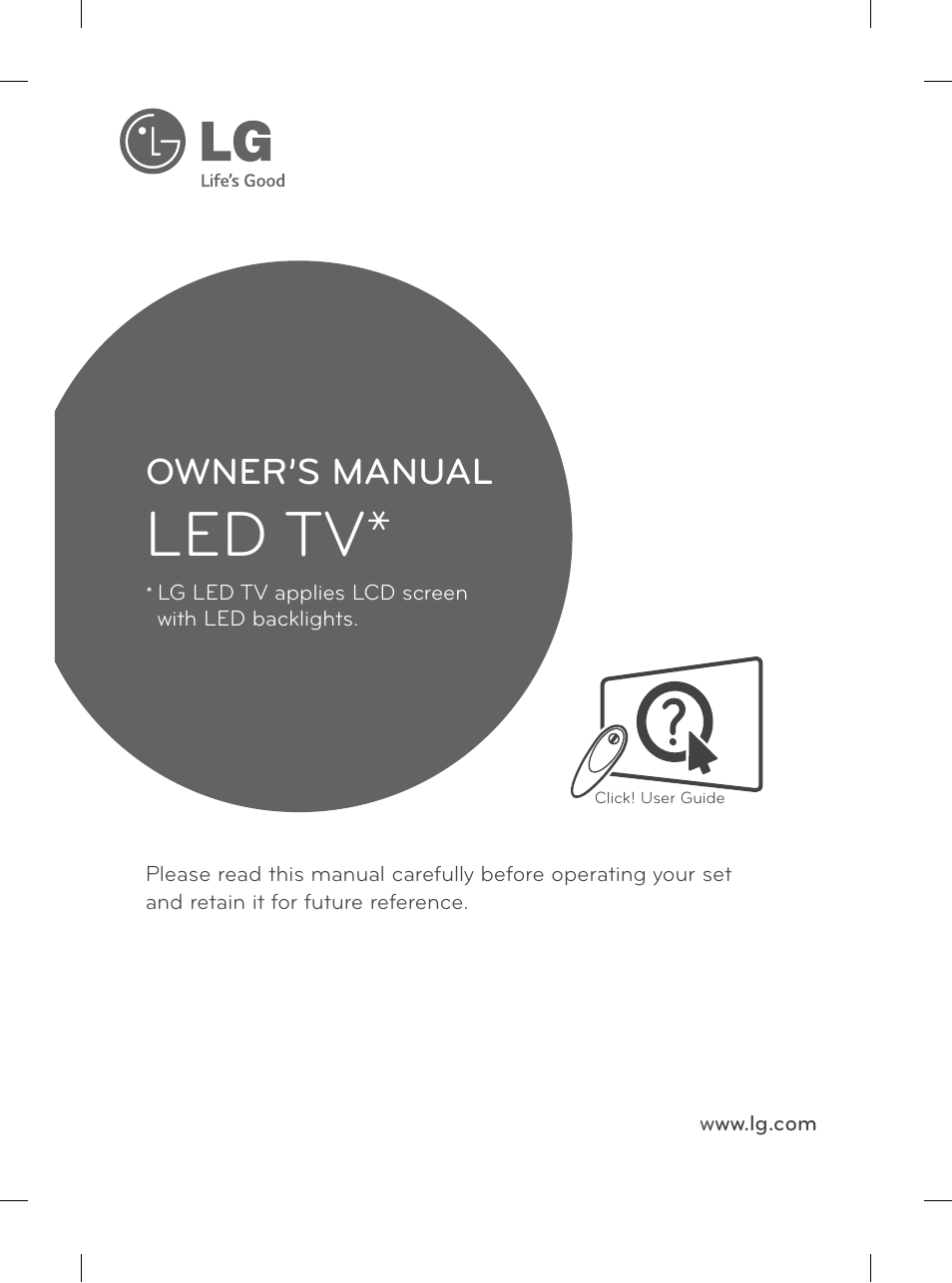 Mfl68066602_front, Led tv, Owner’s manual | LG 84UB980V User Manual | Page 57 / 332