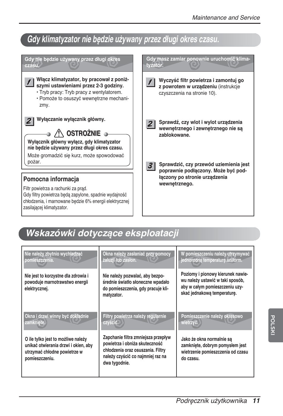 Ostrożnie | LG ARNU48GTMC2 User Manual | Page 107 / 229