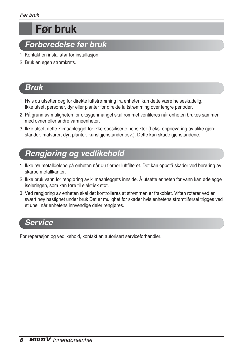 Før bruk | LG ARNU48GTMC2 User Manual | Page 198 / 229