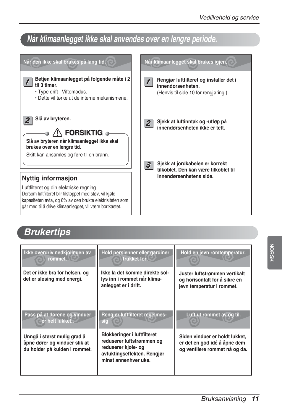 Forsiktig | LG ARNU48GTMC2 User Manual | Page 203 / 229