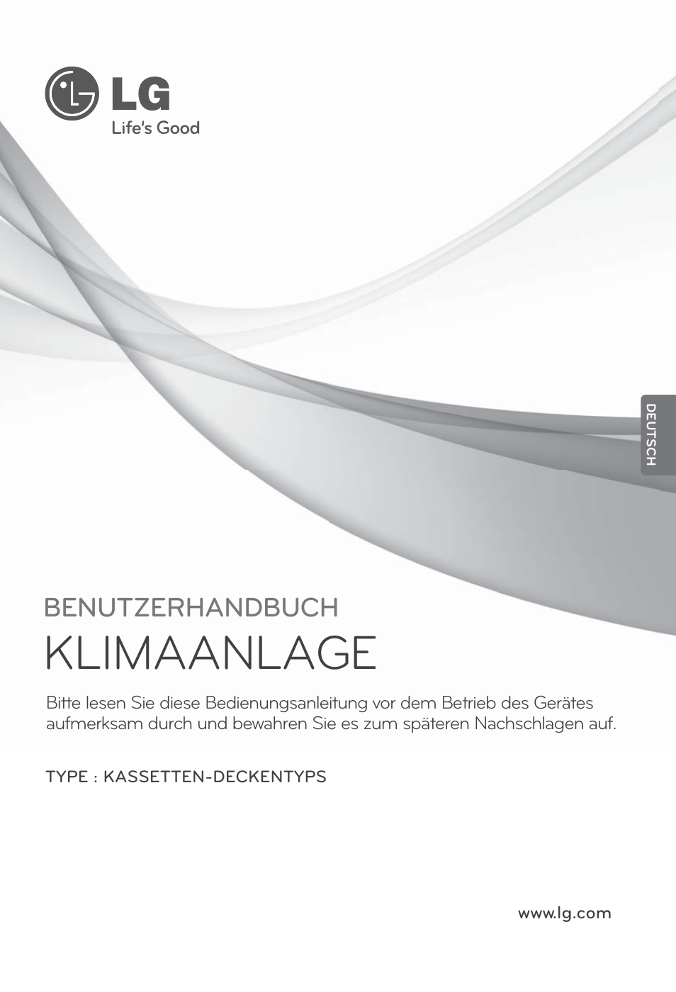 Deutsch, Klimaanlage, Benutzerhandbuch | LG ARNU48GTMC2 User Manual | Page 49 / 229