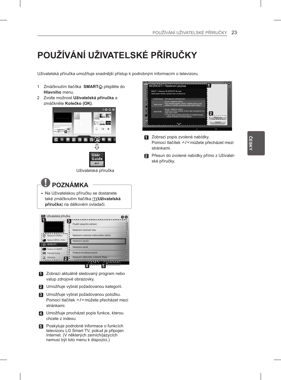 Používání uživatelské příručky, Poznámka | LG 50PH660S User Manual | Page 108 / 475