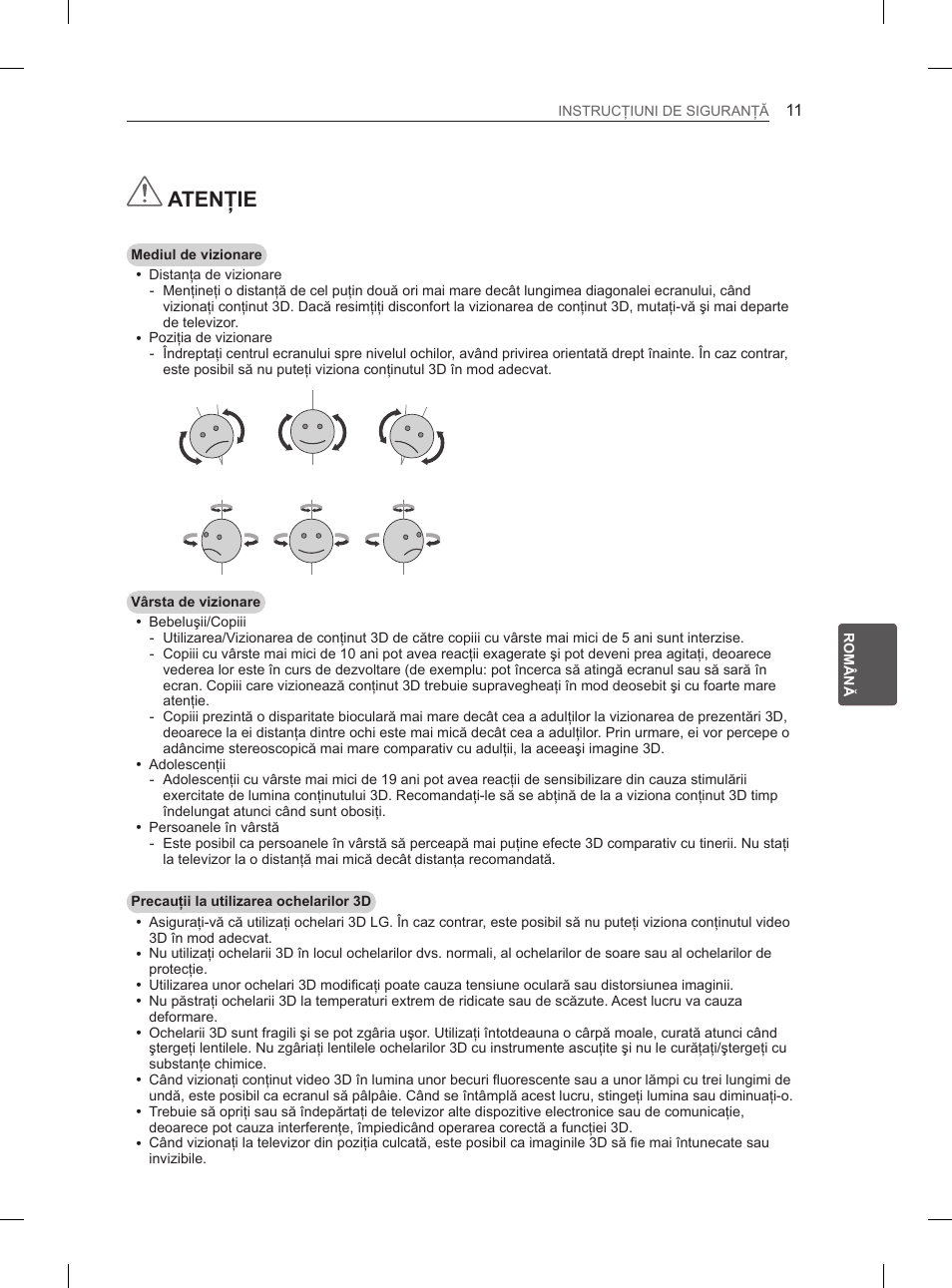 Atenţie | LG 50PH660S User Manual | Page 148 / 475