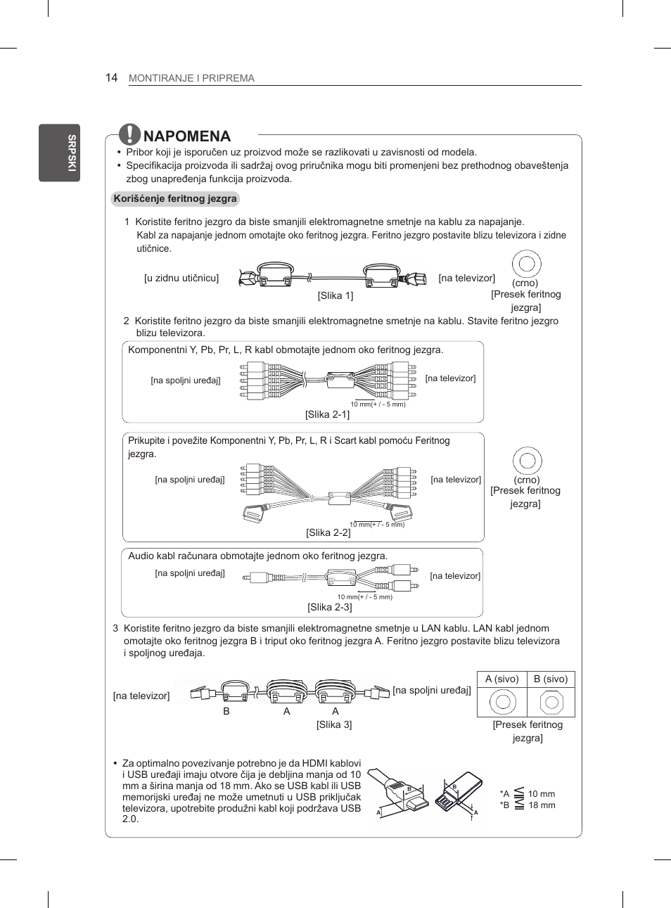 Napomena | LG 50PH660S User Manual | Page 281 / 475
