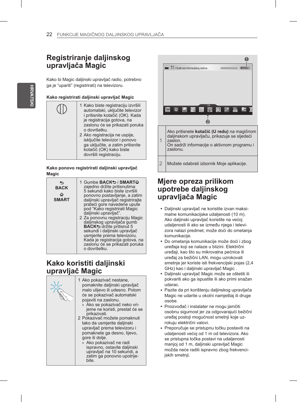 Registriranje daljinskog upravljača magic, Kako koristiti daljinski upravljač magic | LG 50PH660S User Manual | Page 315 / 475