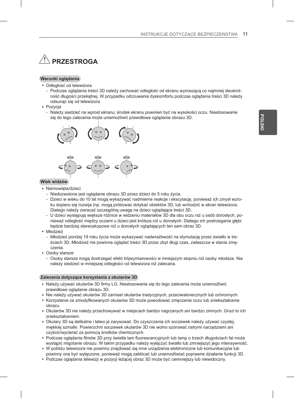 Przestroga | LG 50PH660S User Manual | Page 70 / 475