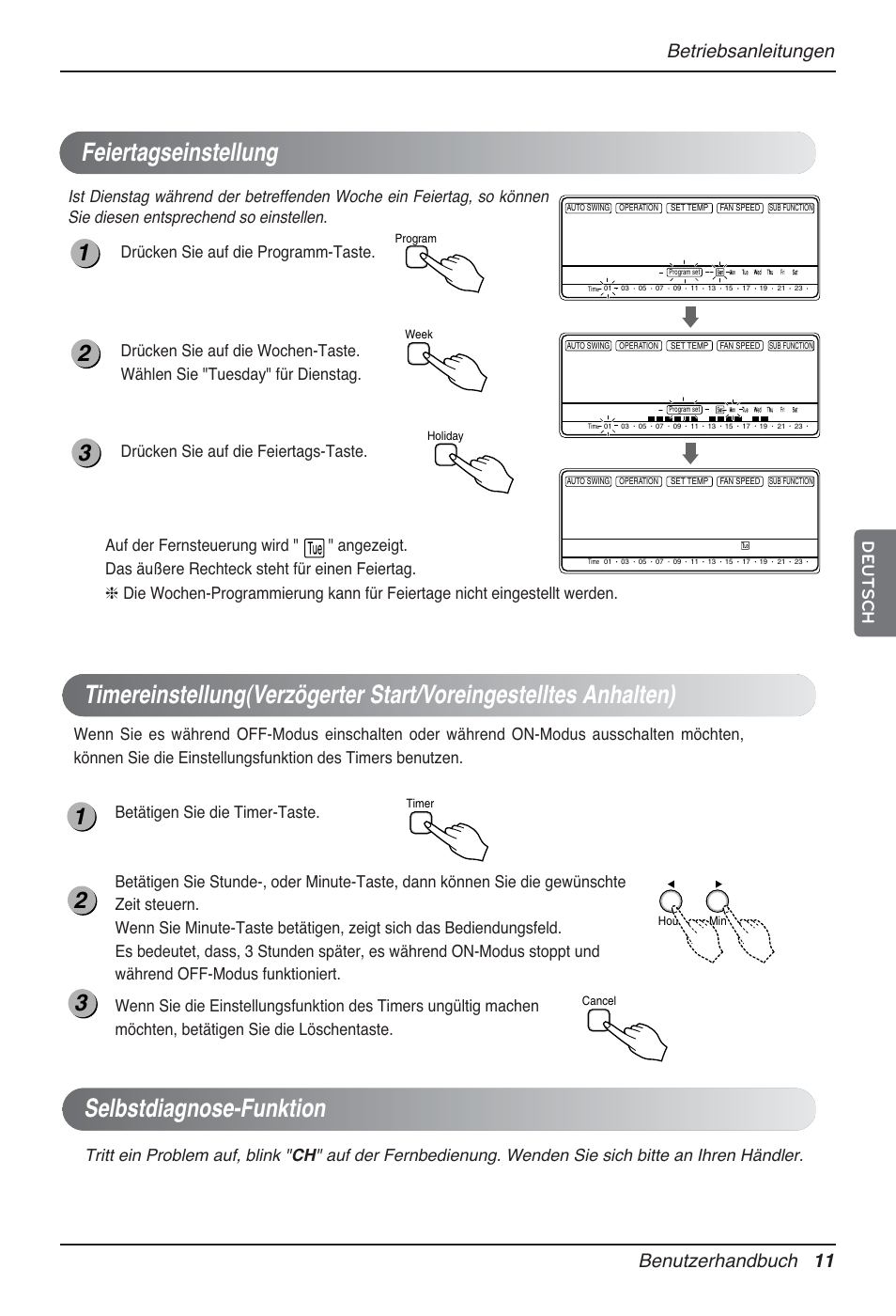 Betriebsanleitungen benutzerhandbuch 11, Deutsch | LG MT12AH User Manual | Page 127 / 480