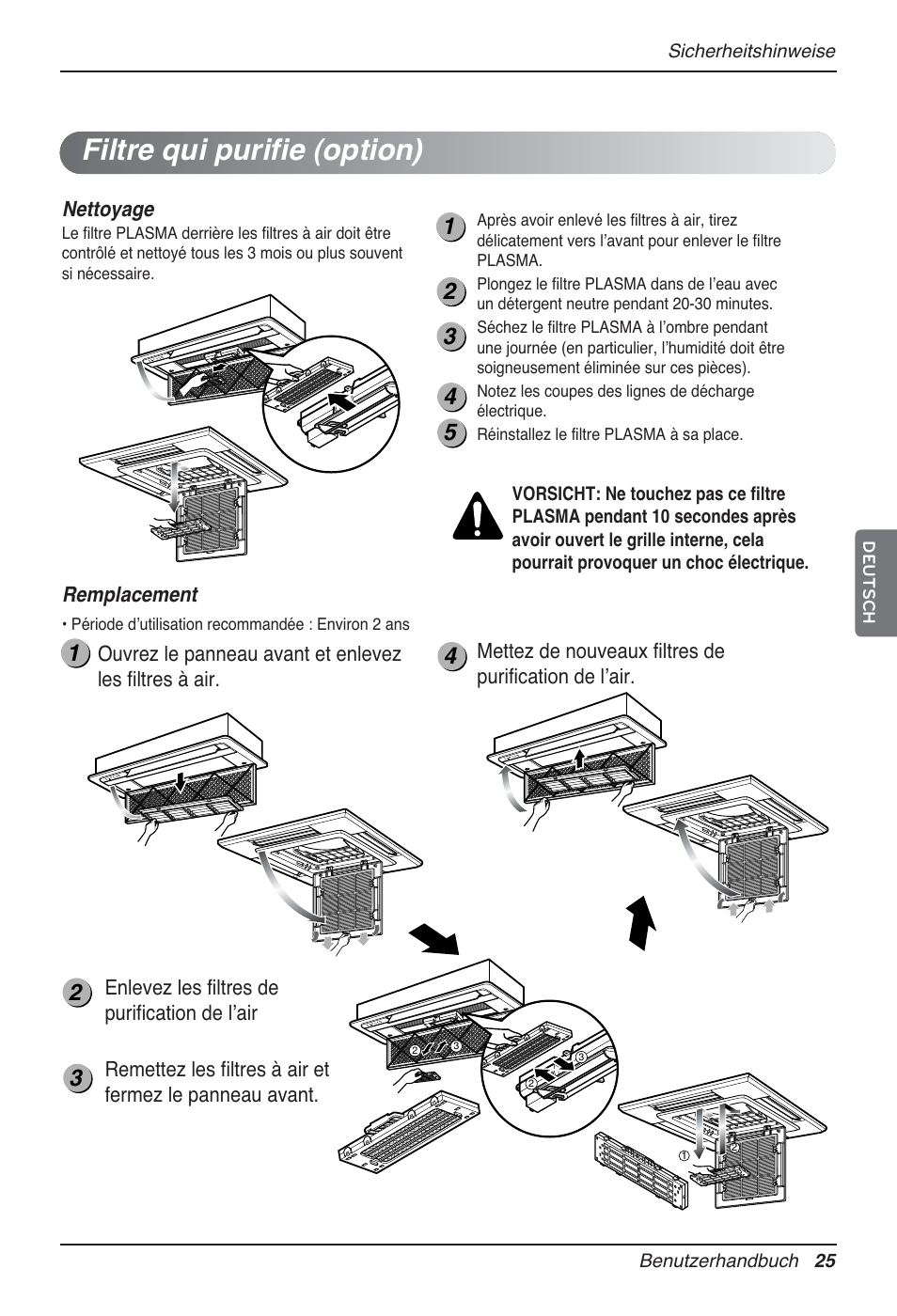 Filtre qui purifie (option) | LG MT12AH User Manual | Page 141 / 480