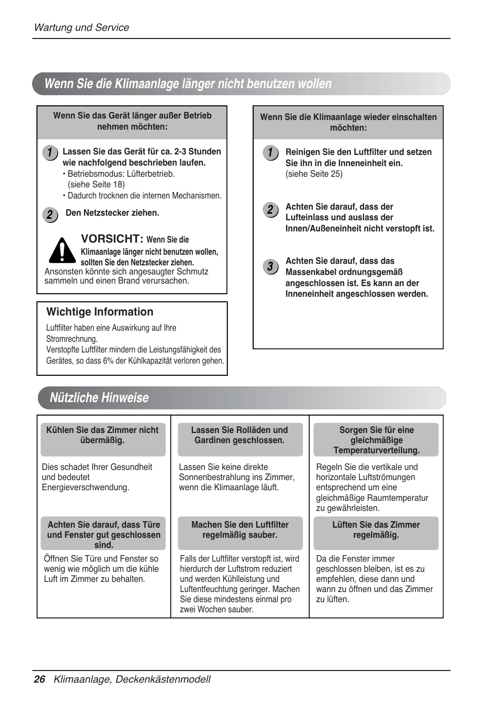 Wichtige information, Vorsicht | LG MT12AH User Manual | Page 142 / 480