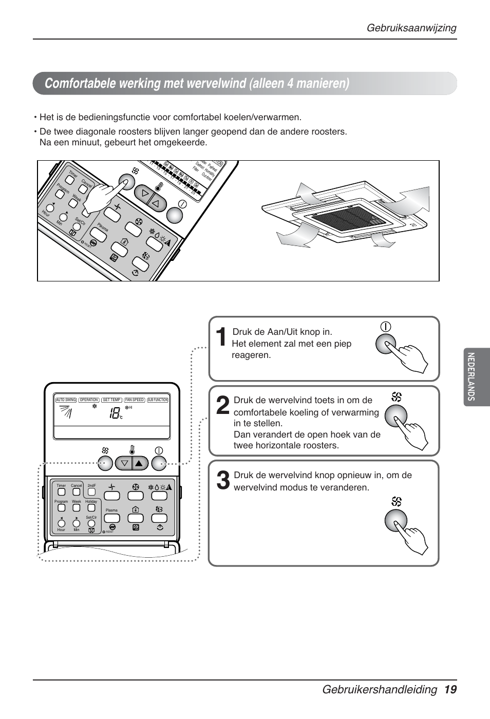 Gebruikershandleiding 19, Gebruiksaanwijzing, Nederlands | LG MT12AH User Manual | Page 163 / 480