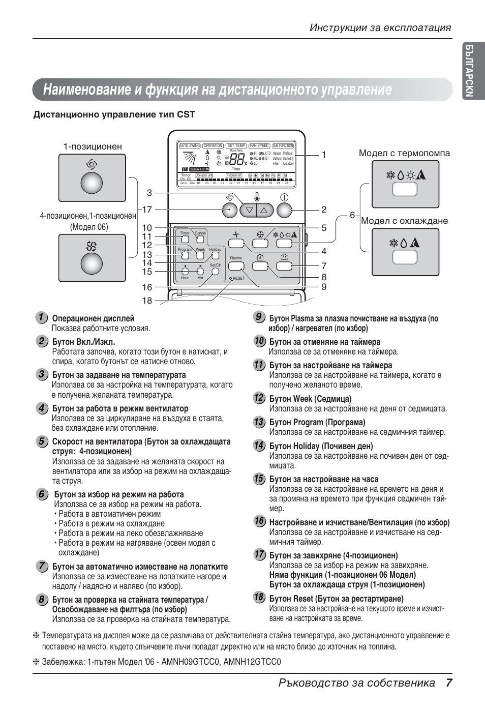 Ръководство за собственика 7, Инструкции за експлоатация, Българсkn | LG MT12AH User Manual | Page 291 / 480