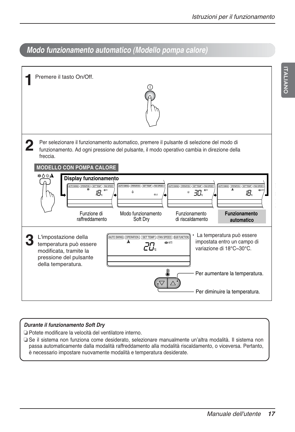 Italiano, Premere il tasto on/off | LG MT12AH User Manual | Page 45 / 480