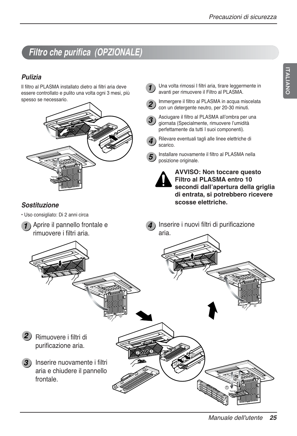 Filtro che purifica (opzionale) | LG MT12AH User Manual | Page 53 / 480