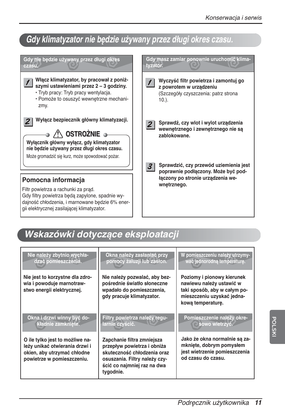 Ostrożnie | LG ARNU09GSEL2 User Manual | Page 107 / 205