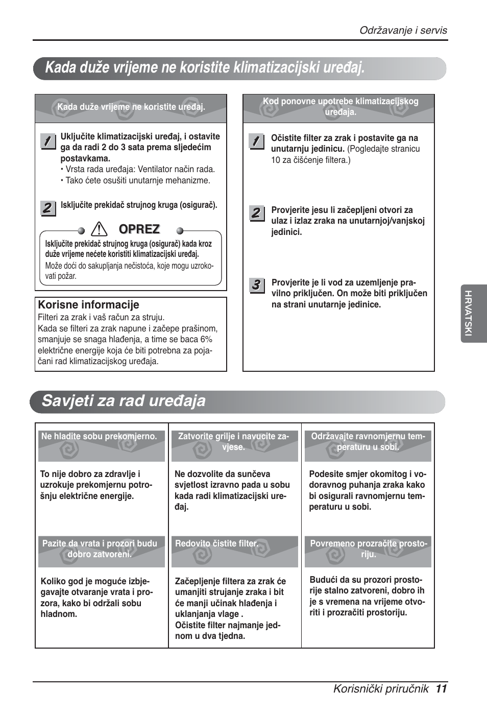 Oprez | LG ARNU09GSEL2 User Manual | Page 179 / 205